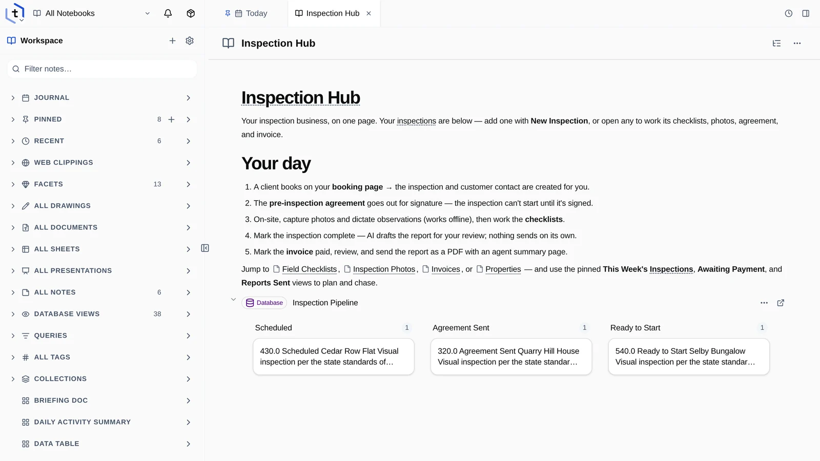 Tidy for Home Inspectors